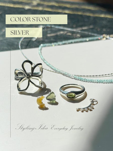 Silver × Color Stone Coordinate