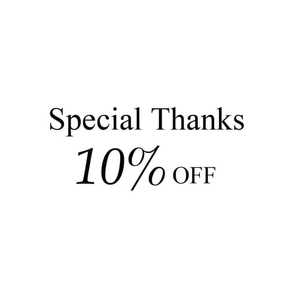 Special Thanks 10％OFF