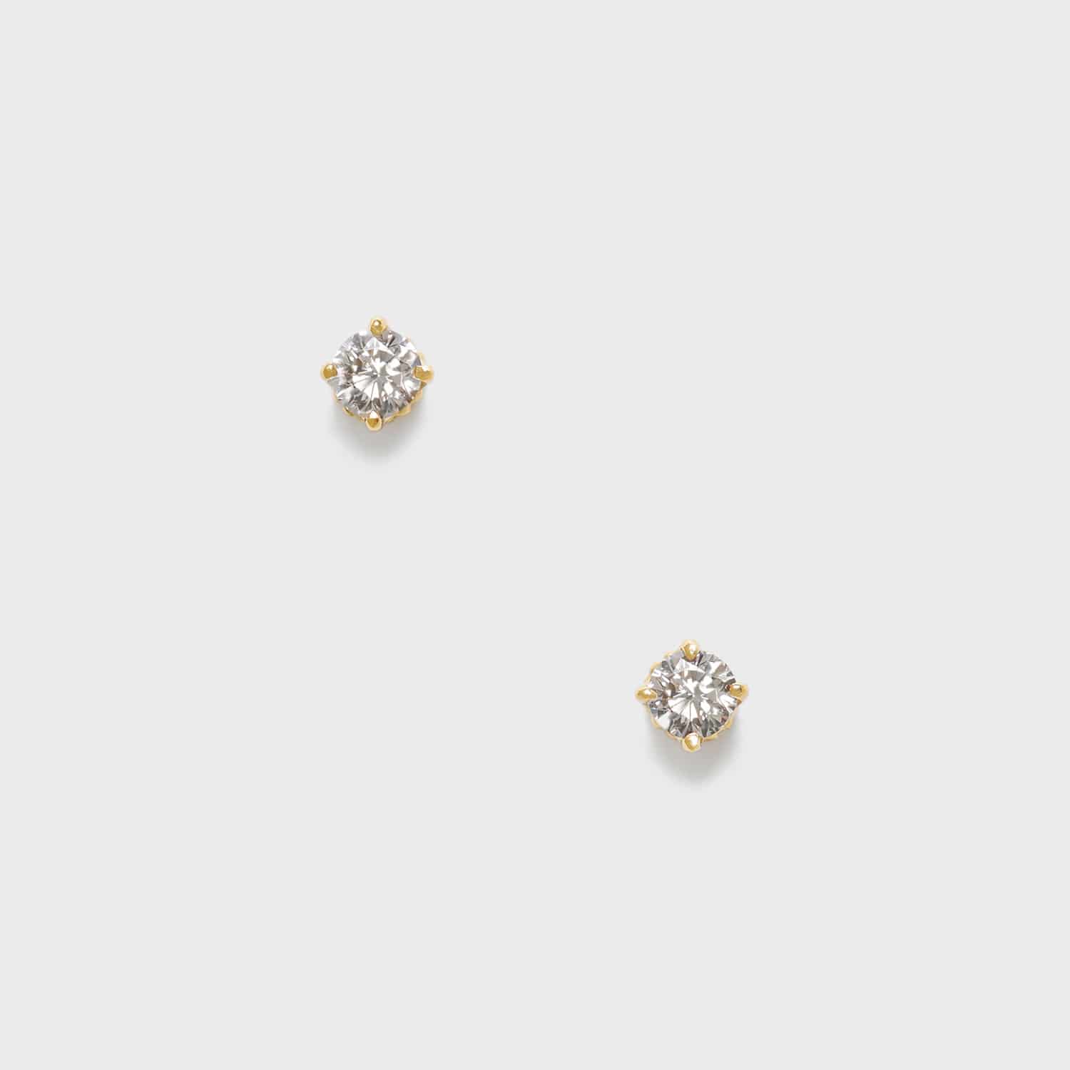 アガットK18 ダイヤモンド ピアス 0.3ct - ピアス