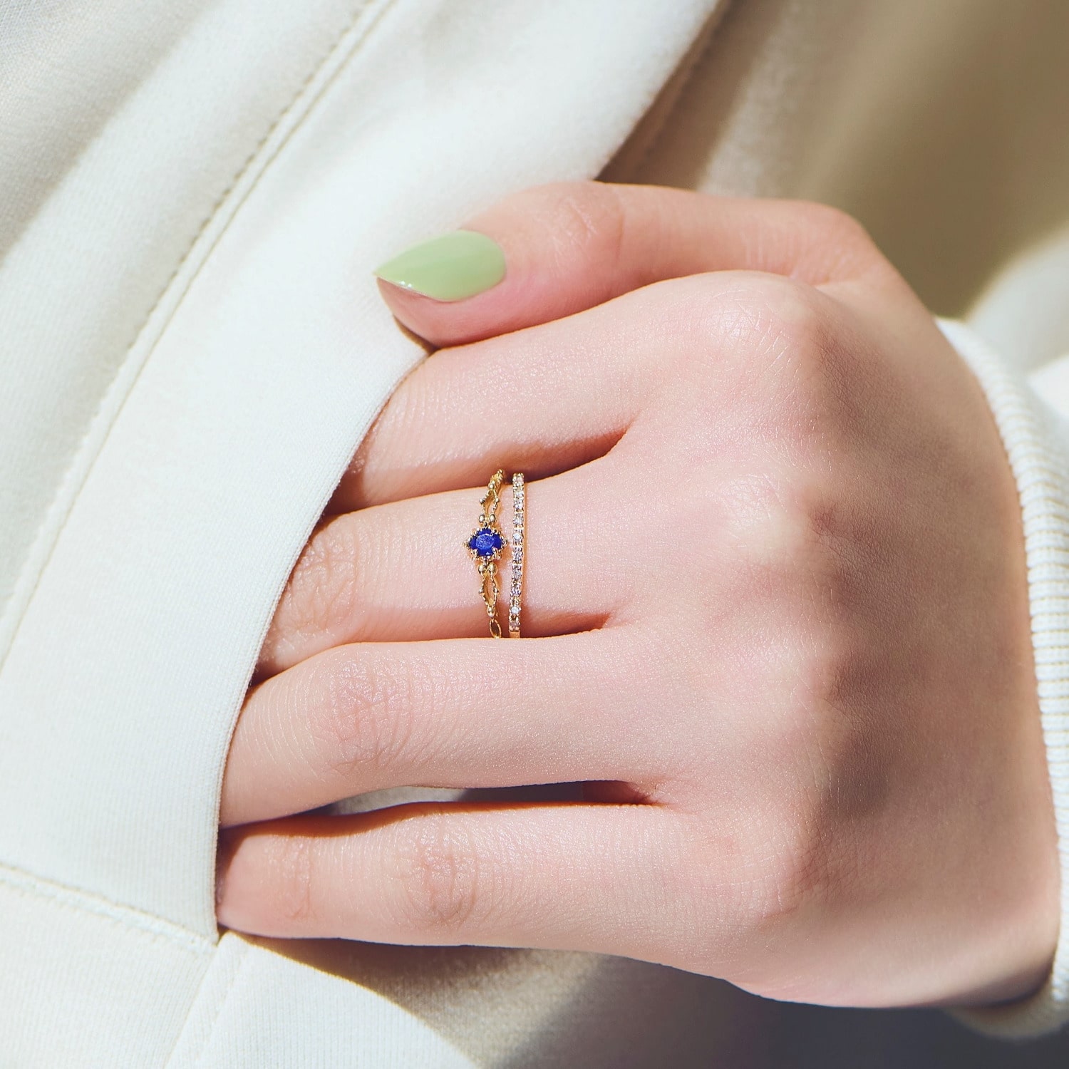 【Pocket Ring】K10ダイヤモンドリング