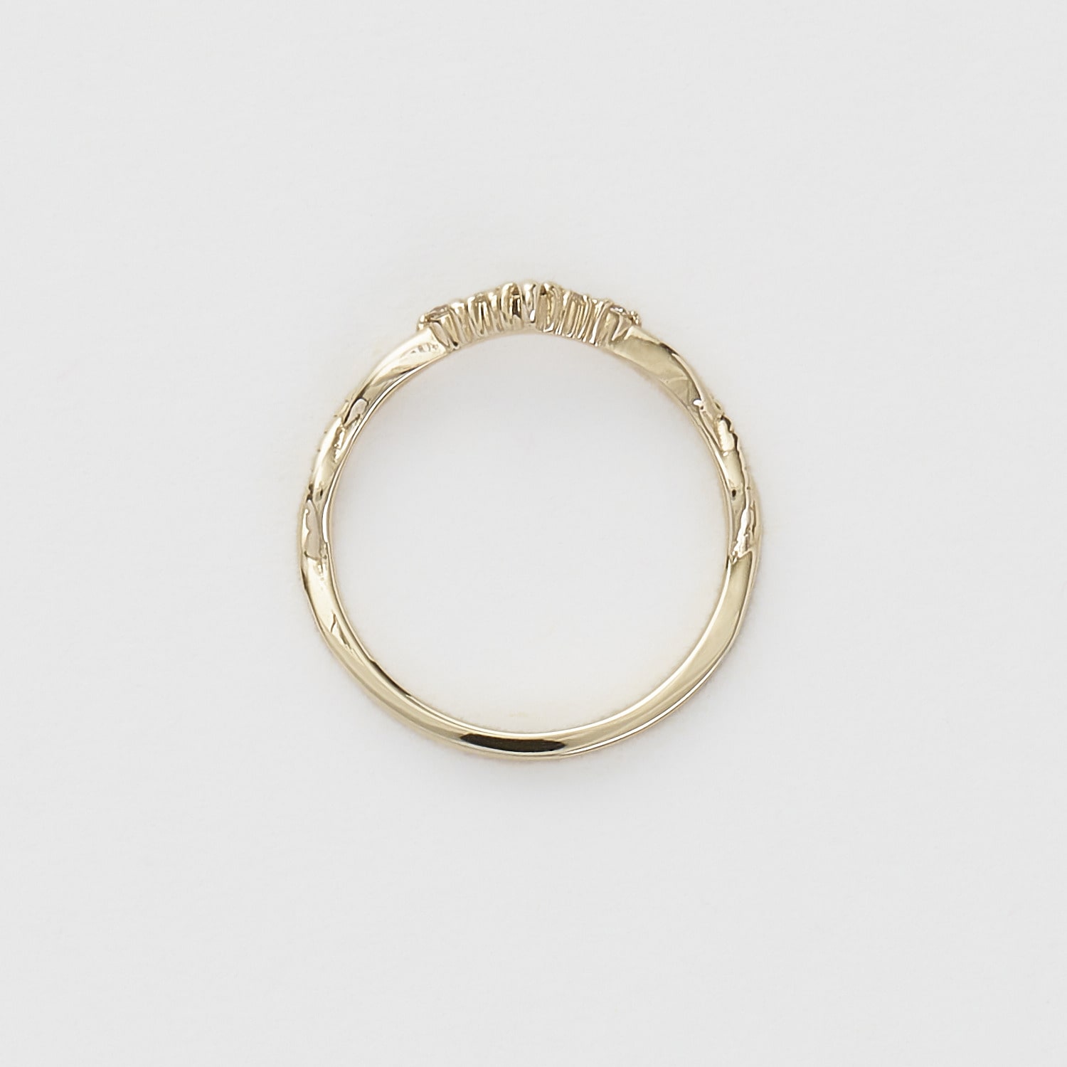 【Pocket Ring】 K10ダイヤモンドピンキーリング