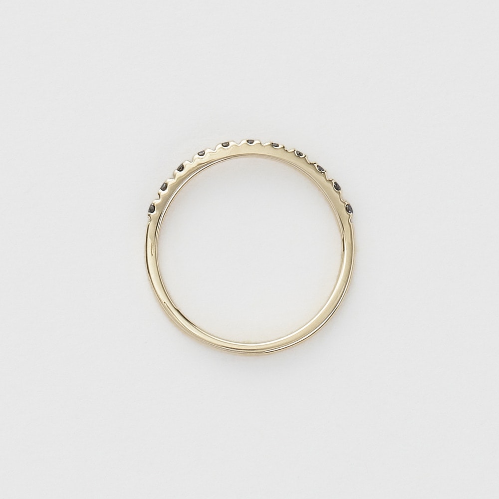【Pocket Ring】 K10ブラックダイヤモンドピンキーリング 詳細画像
