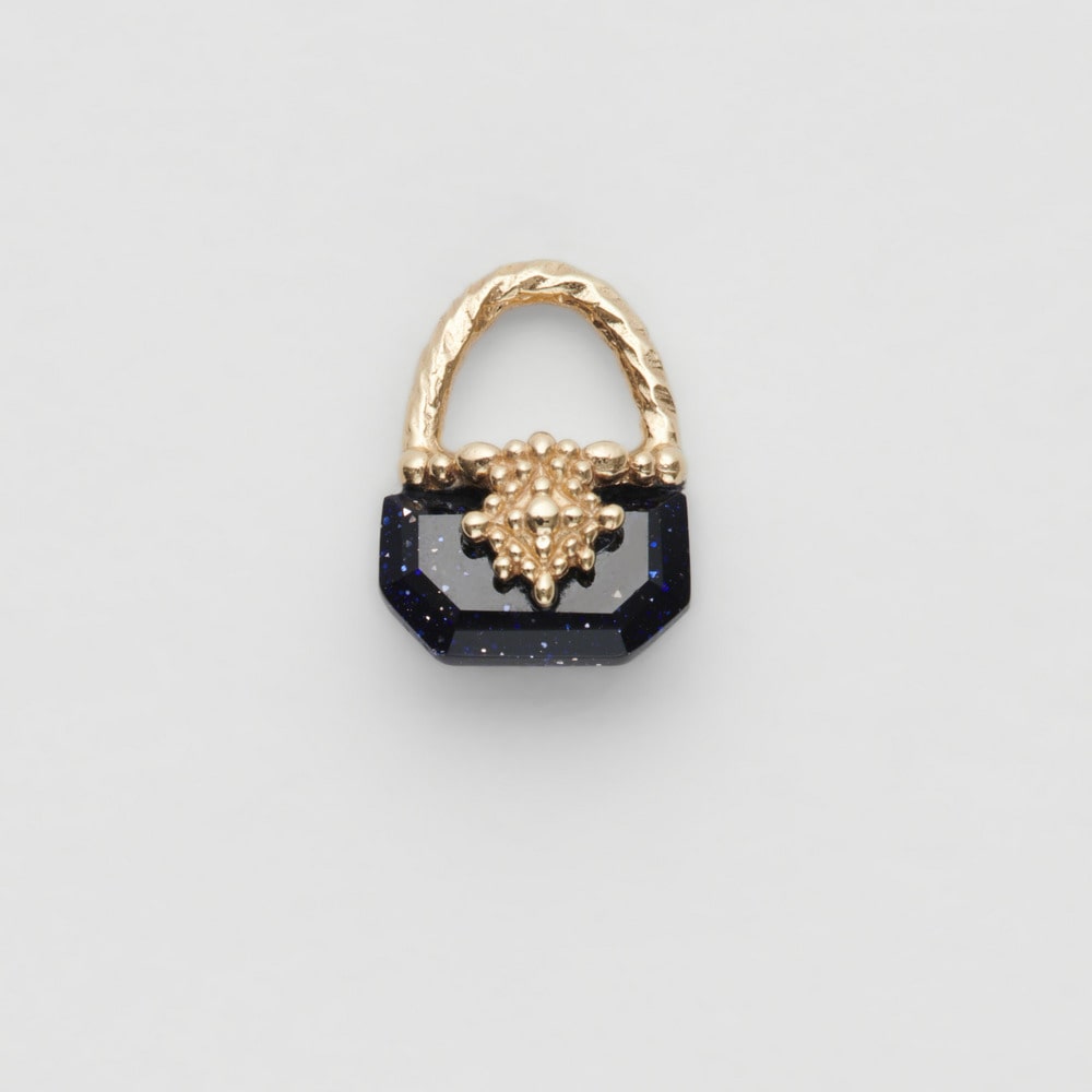 Tiny Bag Charm】K10紫金石チャーム｜ネックレスチャーム｜ノジェス 