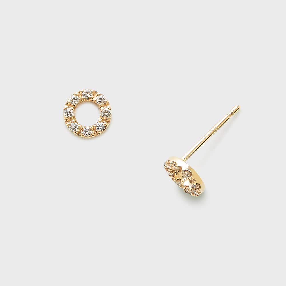 美品】NOJESS＊K10 ピアス ダイアモンド 0.03ct ノジェス - fawema.org