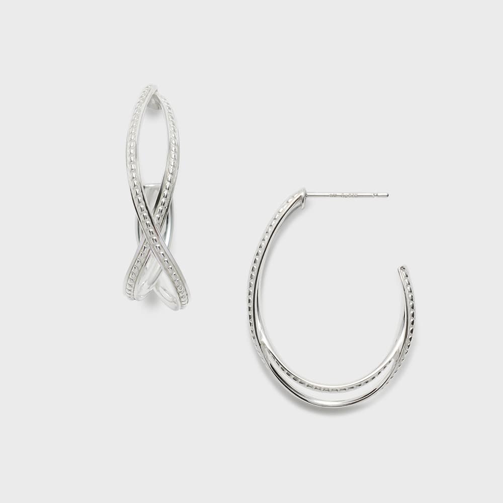 シルバーフープピアス