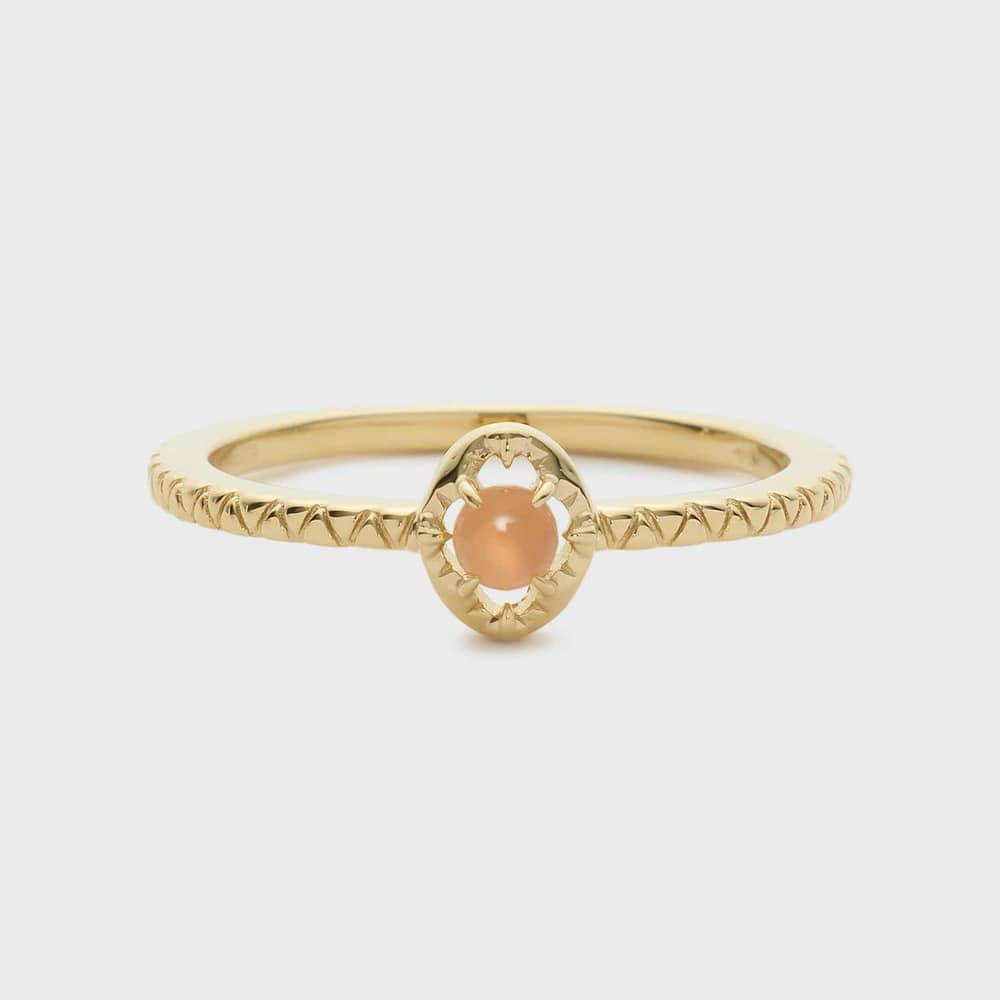 【Pocket Ring】ゴールドムーンストーンリング