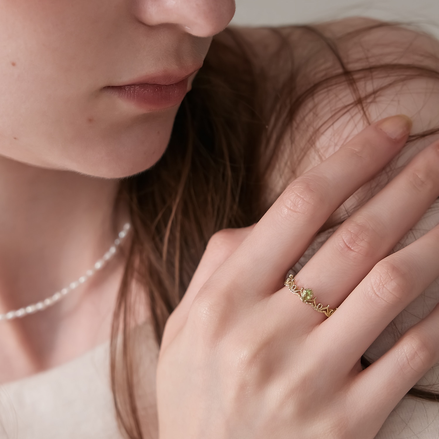 【Pocket Ring】K5ペリドットリング