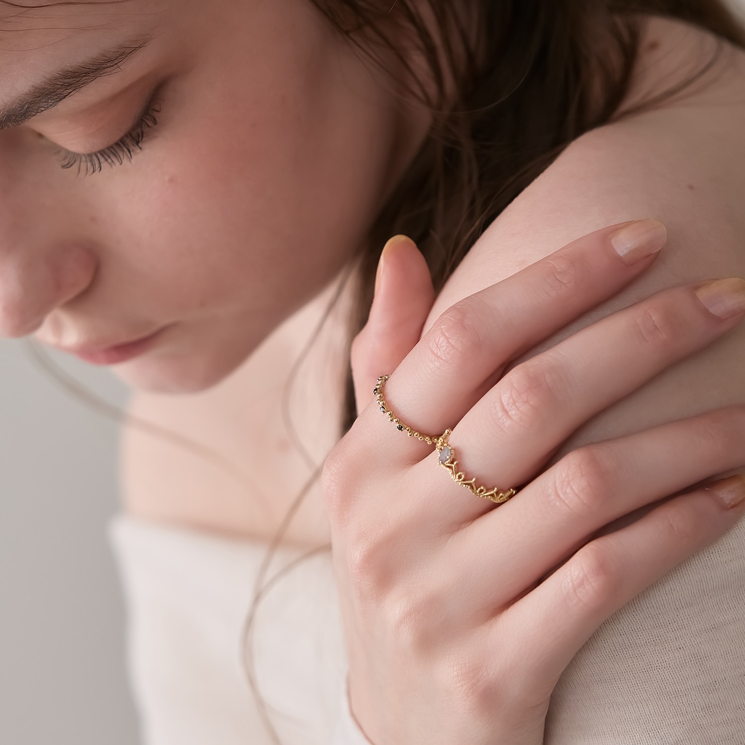 【Pocket Ring】K5ブラックダイヤモンドリング