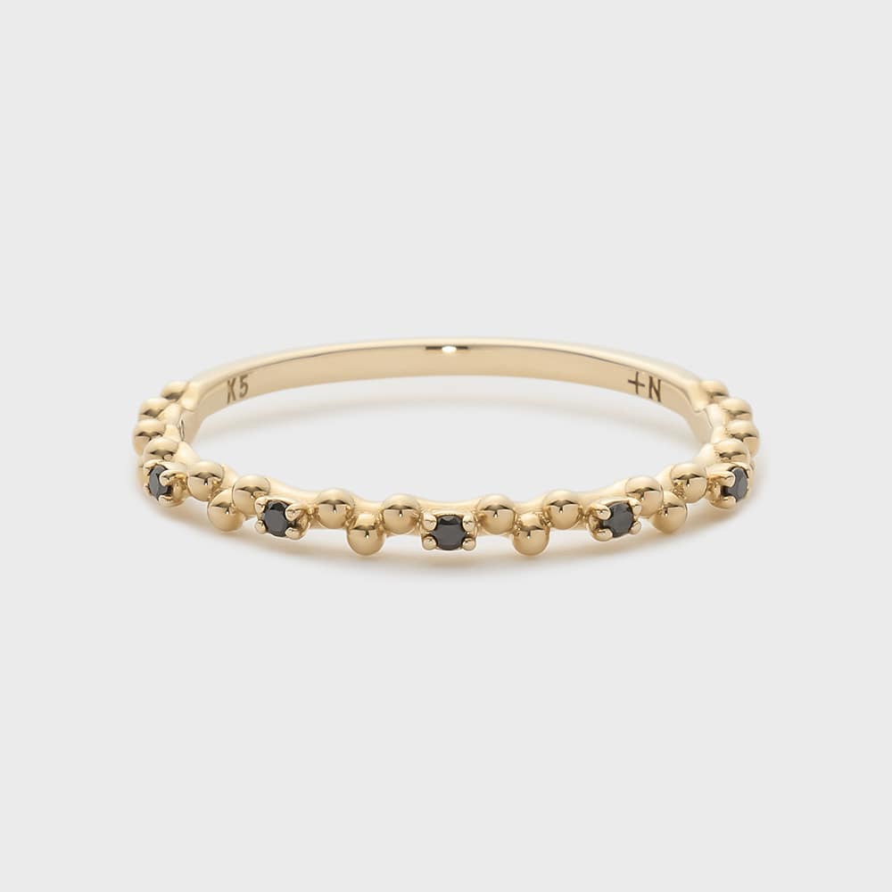 【Pocket Ring】K5ブラックダイヤモンドリング