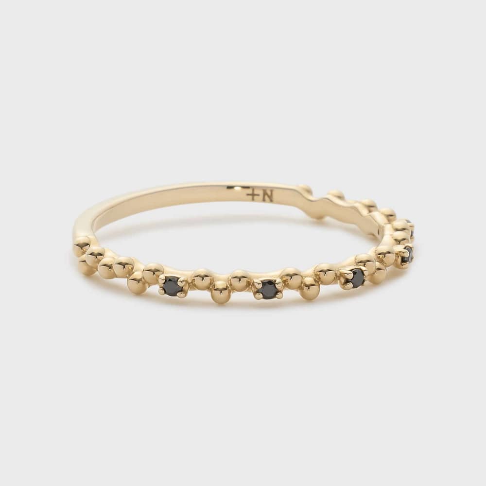 9.0号/11.0号/13.0号】【Pocket Ring】K5ブラックダイヤモンド