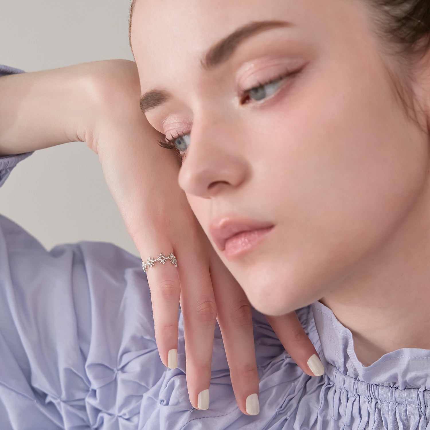 シルバースターピンキーリング