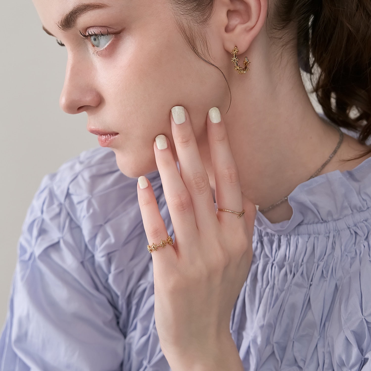 ゴールドスターピンキーリング