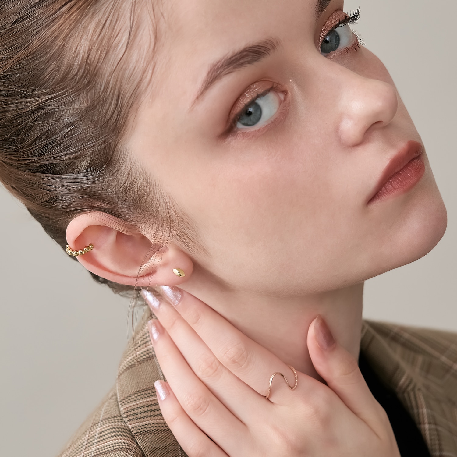 ゴールドイヤーカフ（片耳用）