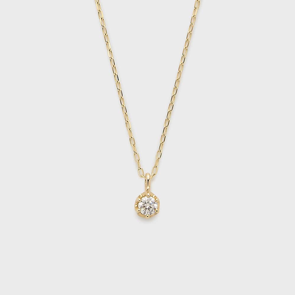 K10ダイヤモンドネックレス（0.04ct）