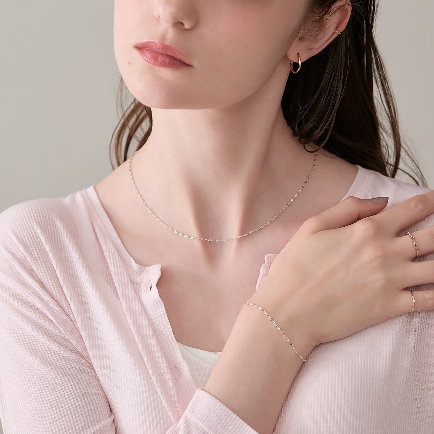 【WEB限定】シルバーネックレス／ブレスレットセット