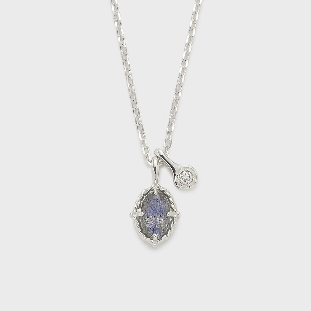 【Christmas Limited Edition】シルバーチャームセットネックレス（グレー）