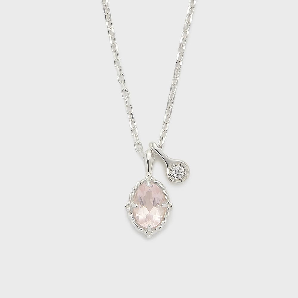 【Christmas Limited Edition】シルバーチャームセットネックレス（ピンク）