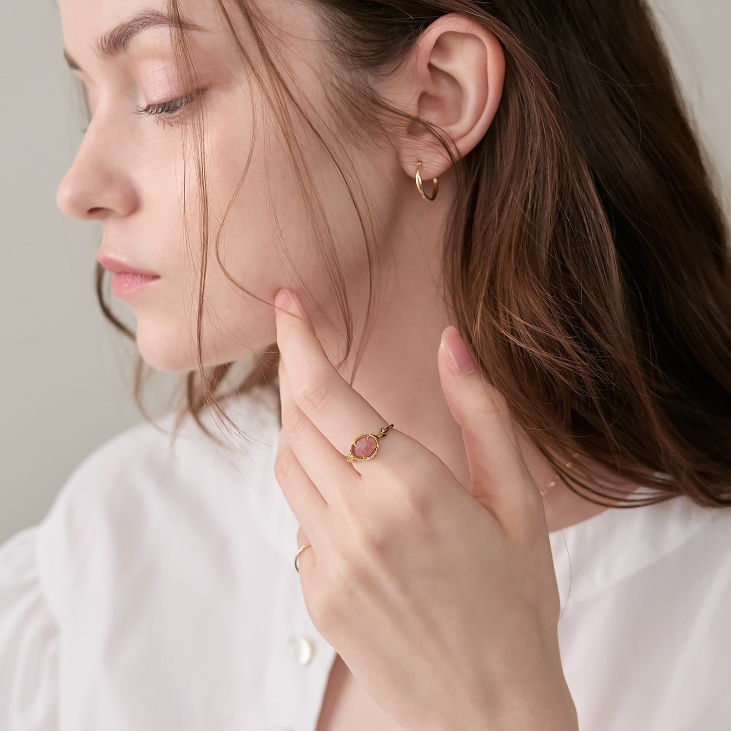 ゴールドロードクロサイトリング