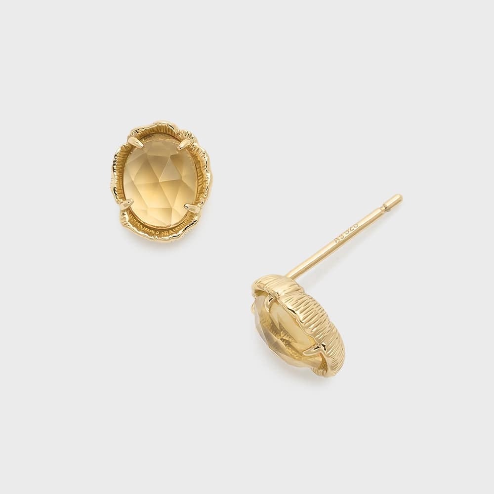 ゴールドシトリンピアス