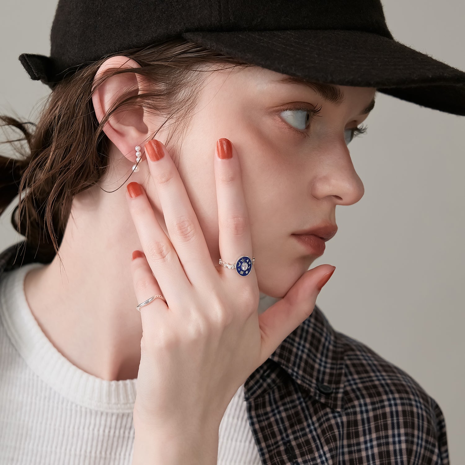 シルバーラブラドライトリング