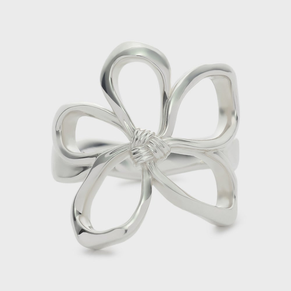 シルバーフラワーリング